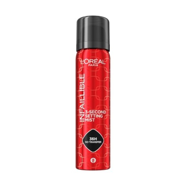 L'Oréal Paris Setting Spray, Infallible 3-Second Makeup Setting Spray Mist for Face, Up To 36 Hour Makeup Wear, Fixing Spray, Waterproof and Sweatproof, Transfer-proof and Non-sticky 75ml - Image 5