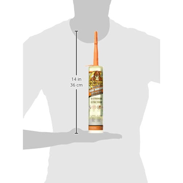 Gorilla 2044400 Heavy Duty Grab Adhesive Crystal Clear 270ml - Image 2