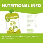 Kiddylicious Smooth Pear Pouches - Delicious Pouches for Babies - Suitable for 6+ Months - 100g x 6 Packs - Image 2