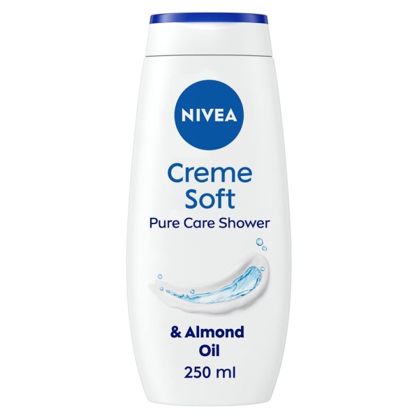 NIVEA Care Shower Creme Soft (250 ml) Enriched with Almond Oil, Moisturising Gel Body Wash, Skin Moisturiser with Mild Scent - Image 1