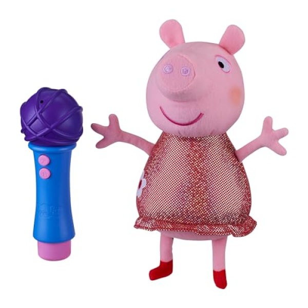 Peppa Pig, Sing With Me Peppa, Interactive Feature Plush, Musical Soft Toy with Microphone, Toys, Gift for Preschoolers - Image 8