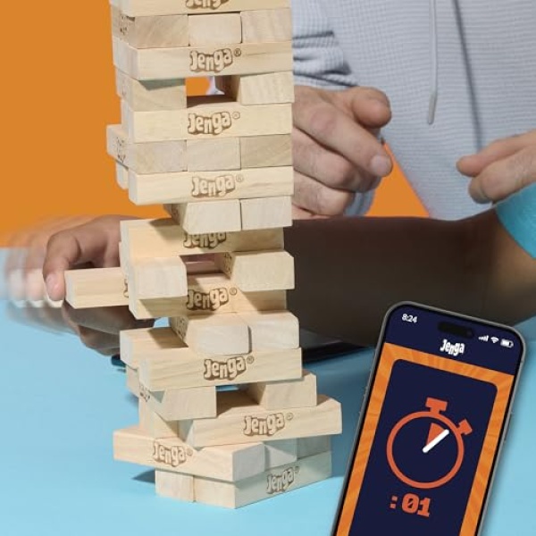 Official Hasbro Games Jenga Game with Digital Die - Image 4