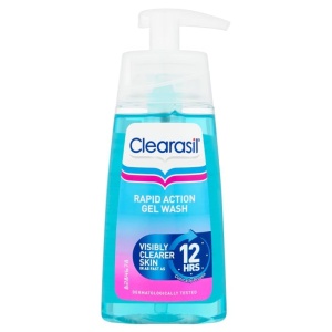 Clearasil Exfoliating Face Wash, 150ml, Salicylic Acid Gel, Acne Wash, Blemish Treatment, Face Wash for Sensitive Skin, Oil Control, Works Fast, Reduces Redness, Spot Treatments, Skin Care