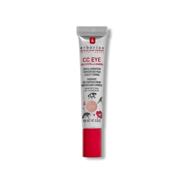 Erborian - CC Eye Cream with Centella Asiatica - Illuminating, Moisturizing and Correcting Tinted Eye Cream Clair/Fair Shade SPF 20 - Smoothes and Corrects Dark Circles - 10 ml - Image 1