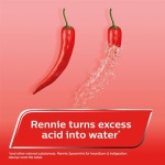 Rennie Spearmint Flavour Antacid, Heartburn and Indigestion Chewable Tablets, 1 pack of 96 tablets - Gets to work in 60 seconds for fast and effective heartburn relief - Image 2