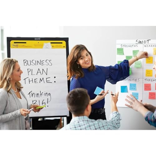 Post-it Super Sticky Notes, Stick Longer Without Falling, 76 mm x 76 mm, 6 Pads, 540 Sheets, Yellow, Blue, Green, Pink, Orange Colors - Self-Sticking Notes for Walls, Monitors and Fridge - Image 5