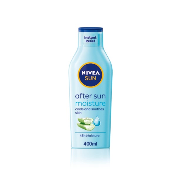 NIVEA SUN After Sun Moisturising Soothing Lotion (400 ml), Cooling Moisturiser with Aloe Vera, Naturally Soothing After Sun Care with 24-Hour Effectiveness - Image 1