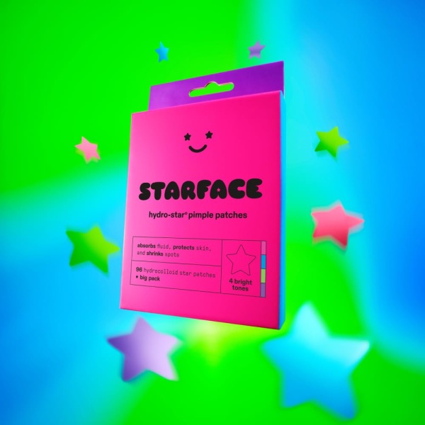 Starface World Party Pack Big Pack Hydro-Stars, Colorful Hydrocolloid Pimple Patches, Absorb Fluid and Reduce Redness, Cute Star Shape (96 Count) - Image 5