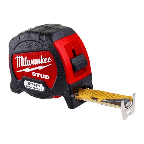 Milwaukee Auto Lock 5m/16ft Tape Measure - GEN2 Magnetic, Metric/Imperial, Improved Ergonomics, Jobsite Durability, Model 4932471628 - Image 1