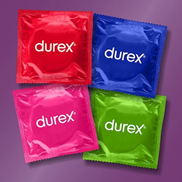 Durex Surprise Me Variety Pack, 40 Condoms, Thin feel, Extra Safe, Pleasure Me, Tickle Me, With Silicone Lube, Condoms Bulk for men, Regular Fit, Ribbed and Dotted, Easy on Shape, Teat Ended - Image 2