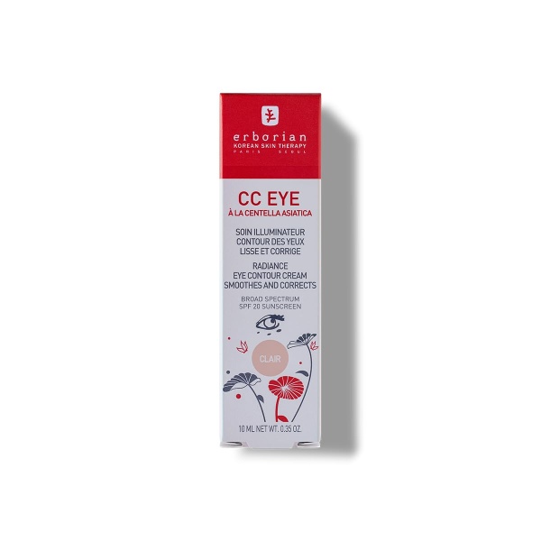 Erborian - CC Eye Cream with Centella Asiatica - Illuminating, Moisturizing and Correcting Tinted Eye Cream Clair/Fair Shade SPF 20 - Smoothes and Corrects Dark Circles - 10 ml - Image 2