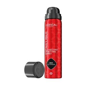 L'Oréal Paris Setting Spray, Infallible 3-Second Makeup Setting Spray Mist for Face, Up To 36 Hour Makeup Wear, Fixing Spray, Waterproof and Sweatproof, Transfer-proof and Non-sticky 75ml