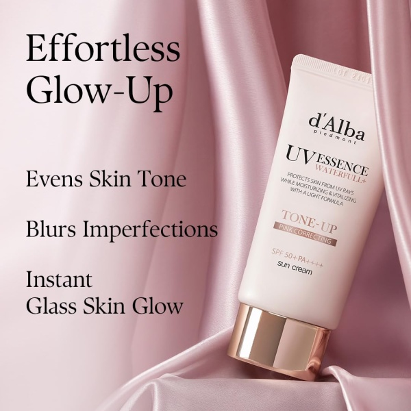 d'Alba Italian White Trufe Waterfull Tone-up suncreen SPF 50+ PA++++,Vegan hybrid UV filters tinted suncreen, glow and brightening suncreen, Safe use for dry and sensitive skin, Korean skincare - Image 6