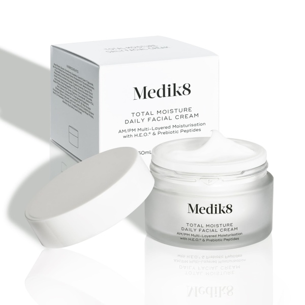Medik8 Total Moisture Daily Facial Cream – Hyaluronic Acid Moisturiser, Day & Night Face Cream, Clinically Proven Instant, Deep & Lasting Moisturisation, Fragrance-Free For All Skin Types – 50 ml - Image 2