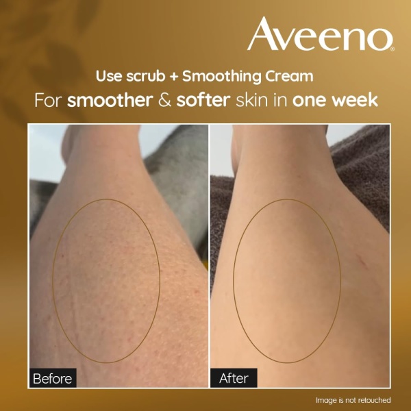 Aveeno Skin Renewal Smoothing Cream (1x 300ml​), Smoothing Cream for Dry, Rough & Bumpy Skin. Fragrance Free with Nourishing Oat & Niacinamide - Image 6