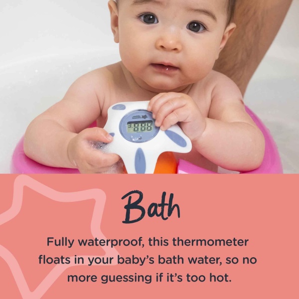 Tommee Tippee InBath Digital Thermometer, Suitable for Bathing and Their Nursery, Waterproof and Floats in Water, Easy to Read LCD Display - Image 5