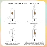 M&SENSE Luxury Reed Diffuser 180ml, Under The Fig Scented with Natural Essential Oils, Long Lasting with 7 Sticks, Non-Toxic Home Fragrance for Bedroom, Bathroom Decor, Elegant Glass Bottle - Image 2
