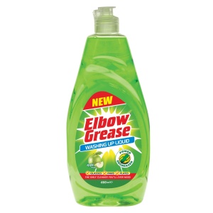 Elbow Grease Washing Up Liquid | Power Degreaser - Soap for Hand Washing Dishes, Pots, Pans & Glasses (Apple, 600ml)