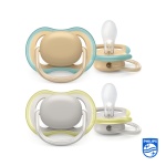 Philips Avent Ultra Air Pacifier 2 Count (Pack of 1) - BPA-Free Dummy for Babies from 0-6 Months (Model SCF085/15) Green/Brown - Image 7