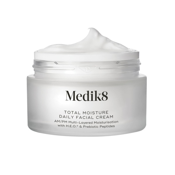 Medik8 Total Moisture Daily Facial Cream – Hyaluronic Acid Moisturiser, Day & Night Face Cream, Clinically Proven Instant, Deep & Lasting Moisturisation, Fragrance-Free For All Skin Types – 50 ml - Image 1