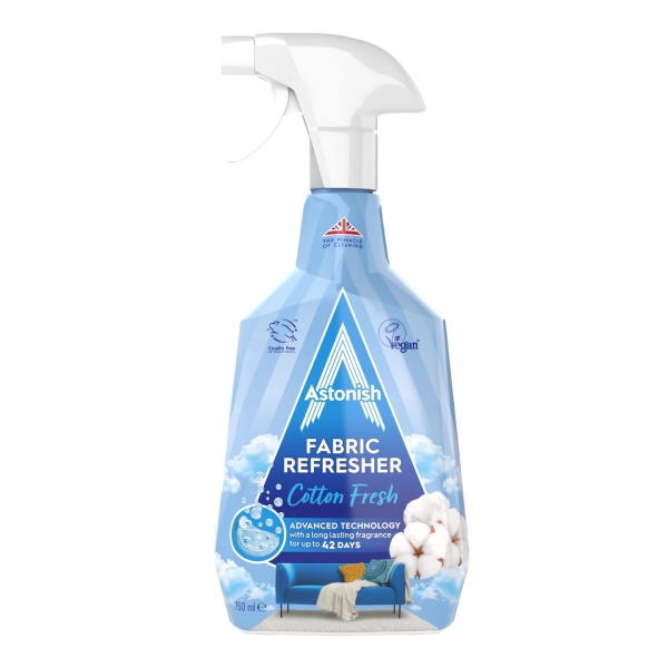 Astonish Fabric Refresher Spray for Freshening Clothes, Curtains, Carpets and Fabrics, Cotton Fresh Scent, 750ml - Image 1