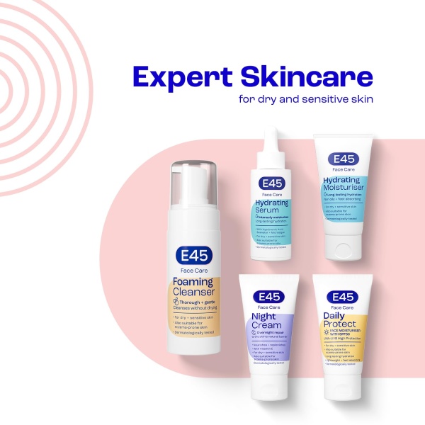 E45 Face Moisturiser – Hydrating Face Cream for Long-Lasting Moisturisation - Lightweight Cream for Dry and Sensitive Skin – Fast-Absorbing and Non-Greasy Formula - Dermatologically Tested - 50ml - Image 2