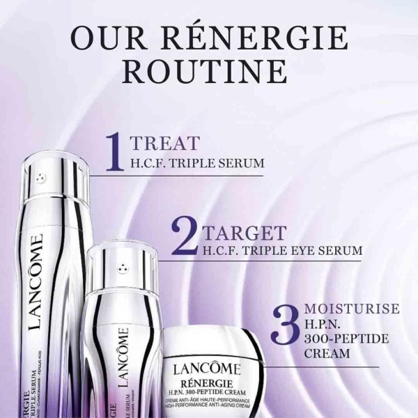 Lancôme Rénergie H.C.F. Triple Serum - Hyaluronic Acid Serum for Visible Correction of Anti Aging Signs & Dark Spots, With Vitamin C+, Niacinamide & Ferulic Acid, 50ml - Image 3
