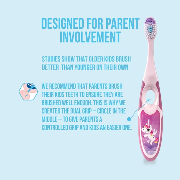Jordan® | Step 2 Toothbrush for Children | Toothbrush for Ages 3 to 5 Years | Soft Bristles, Double Ergonomic Handle and BPA Free | Colour Blue and Green | Pack of 4 - Image 6