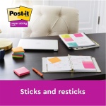 Post-it Super Sticky Notes, Stick Longer Without Falling, 76 mm x 76 mm, 6 Pads, 540 Sheets, Yellow, Blue, Green, Pink, Orange Colors - Self-Sticking Notes for Walls, Monitors and Fridge - Image 12