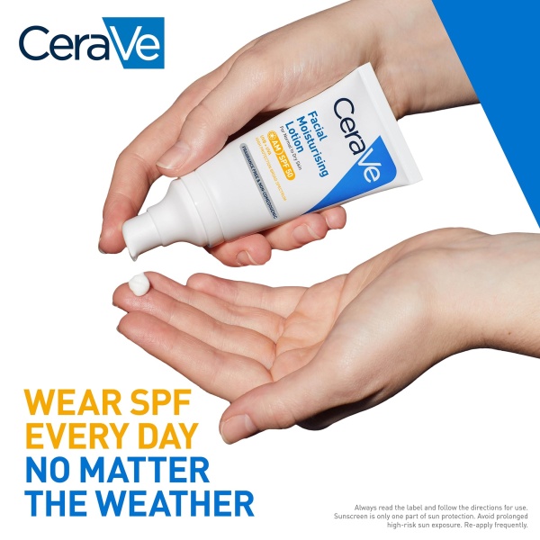 CeraVe AM Facial Moisturising Lotion SPF 50 Normal To Dry Skin 52ml With UV Protection And 3 Essential Ceramides - Image 9