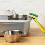 Dishmatic Value Pack Kit – 1x Refillable Washing-Up Liquid Dispensing Handle with 6X Replaceable General-Purpose Sponge Heads – Antibacterial Kitchen Washing-Up Handle with Easy-Grip Handle - Image 2