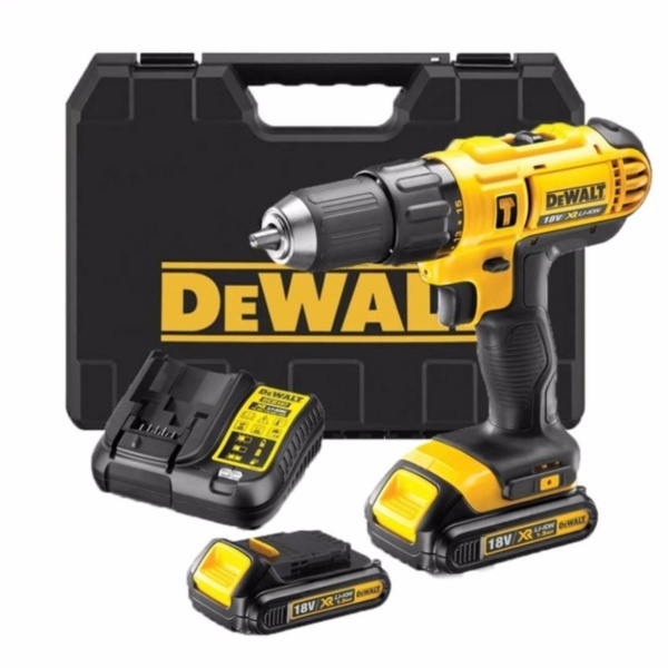 DEWALT GG107 18V Combi Drill X2 Upgraded 1.5AH Batteries Fast Charger,Latest T STAK CASE*Complete KIT,Black - Image 1