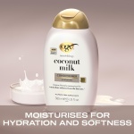 OGX Coconut Milk Nourishing Hair Conditioner, Adds Hydration, for Dry Hair, Sulfate Free Surfactants, 385ml - Image 9