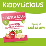 Kiddylicious Strawberry & Banana Yoghurt Pouches - Delicious Pouches for Babies - Suitable for 6+ Months - 3 Packs of 4 (12 Total) - Image 2