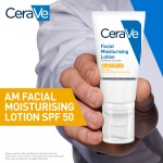 CeraVe AM Facial Moisturising Lotion SPF 50 Normal To Dry Skin 52ml With UV Protection And 3 Essential Ceramides - Image 6