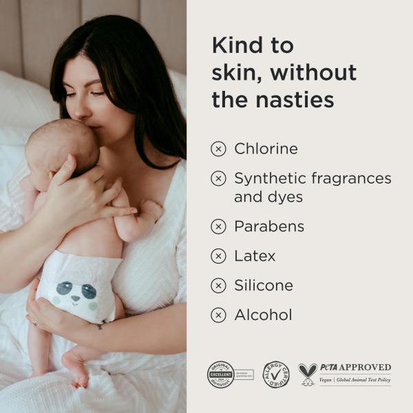 Kit & Kin Premium Eco Baby Nappies Size 6 | 14+ kgs / 31+ lbs | Pack of 192 Nappies | Plant-Based & Hypoallergenic | Superior up to 12 Hour Leak Protection | Vegan & Cruelty Free - Image 6