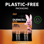 Duracell Plus AAA Batteries (12 Pack) - Alkaline 1.5V - Up To 100% Extra Life - Reliability For Everyday Devices - 0% Plastic Packaging - 10-Year Storage - LR03 MN2400 - Image 3