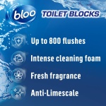 Bloo 2in1 In-Cistern Toilet Blocks Original, Pack of 4, Limescale Remover Cistern, Cleaner with Cleaning and Foaming Action, Fresheners - Image 7