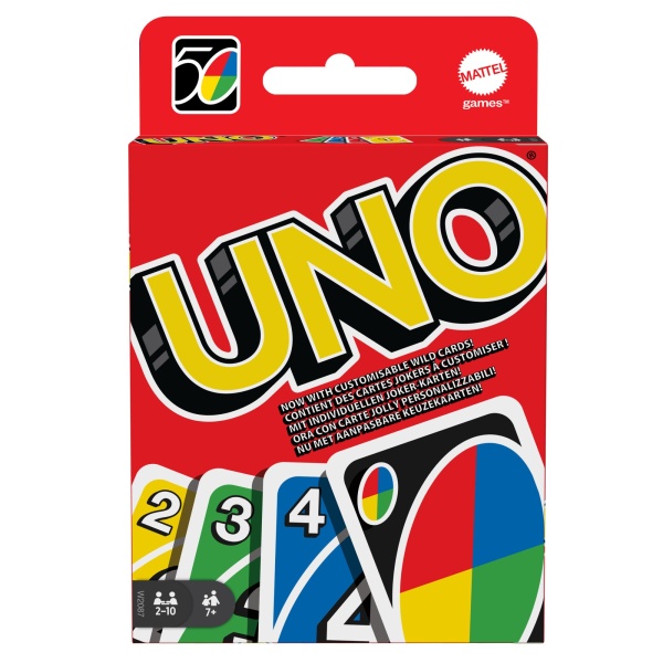 Mattel Games UNO, Classic Card Game for Kids and Adults for Family Game Night, Use as a Travel Game or Engaging Gift for Kids, 2 to 10 Players, Ages 7 and Up, W2087 - Image 1