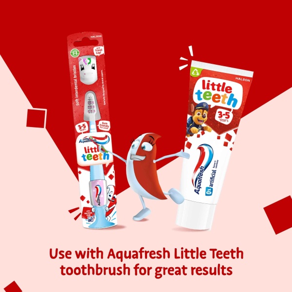 Aquafresh Little Teeth 3-5 years, Kids toothpaste, Gently Strengthens and Protects Little Teeth, 75ml - Image 9