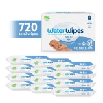 WaterWipes Original Baby Wipes, 720 Count (12 Packs), 99.9% Water-Based Wipes, Unscented, For Sensitive Skin, Packaging May Vary - Image 6