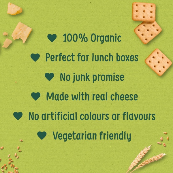 Organix Mini Organic Cheese Crackers, Toddler Snack, 12+ Months, Multipack, 4 x 20 g Packs Per Box (3 Boxes Total) - Image 5