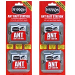 2 x Nippon Ant Bait Station Twin - nippon ant killer Ant Bait Station outdoor, ant nest killer bait stations also use as ant killer indoor, home, garden (ant traps)