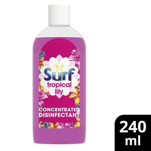 Surf Tropical Lily Concentrated Disinfectant eliminates 99.9% of germs multi-purpose cleaner for sparkling clean surfaces 240 ml - Image 6