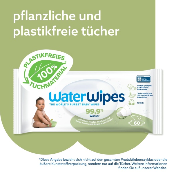 WaterWipes Sensitive+ Baby & Toddler Wipes, 720 Count (12 Packs), 3-In-1 Cleans, Cares, Protects, 99.9% Water, Textured Clean, Unscented - Image 5