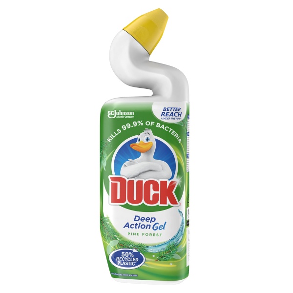Duck Deep Action Gel Toilet Cleaner Liquid, Removes Limescale, Long Lasting Fragrance, Pine Forest, 750ml - Image 1