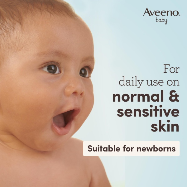 Aveeno Baby Daily Care Moisturising Lotion (1x 150ml), Soothing Baby Cream to Provide 24-Hour Hydration Suitable for Newborns and Infants, Gentle Lotion for Dry, Sensitive Skin Prone to Eczema - Image 4