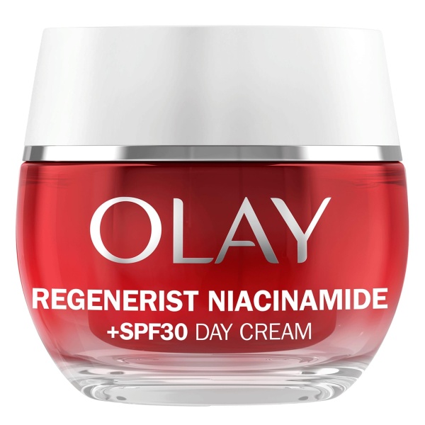 Olay Regenerist Niacinamide Day Cream Face Moisturiser SPF 30, Skincare with Niacinamide 99% Purity, Antioxidant Vitamin E, Anti Ageing Skin Care: Renews, Age Defies and Hydrates, Non-Greasy, 50ml - Image 1