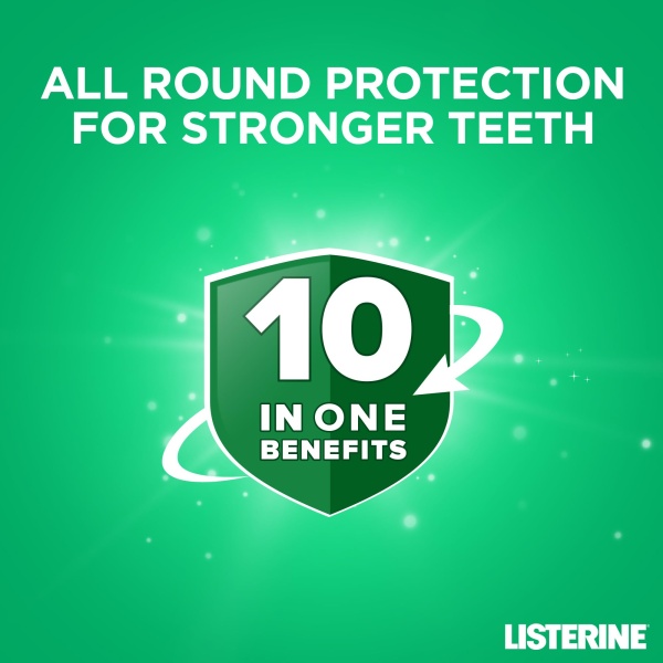 Listerine Total Care Teeth and Gum Mouthwash (1 x 500ml), 10-in-1 Benefits for Total Oral Care, to Maintain a Clean and Healthy Mouth - Image 2
