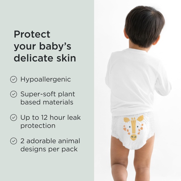 Kit & Kin Premium Eco Nappy Pants Size 7 | 17+ kg / 37+ lbs | Maxi Pull Ups | 12 Packs / 192 Pants | Hypoallergenic & Sustainable | Vegan & Chlorine-Free | Superior up to 12 Hour Leak Protection - Image 8